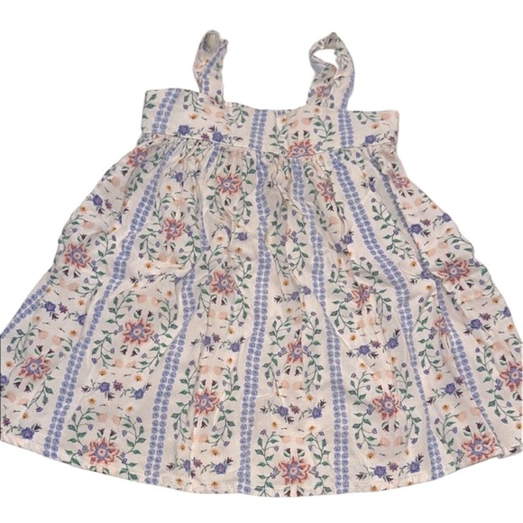 Old navy Floral Patterned Sleeveless Dress side 12-18 months - Picture 1 of 5
